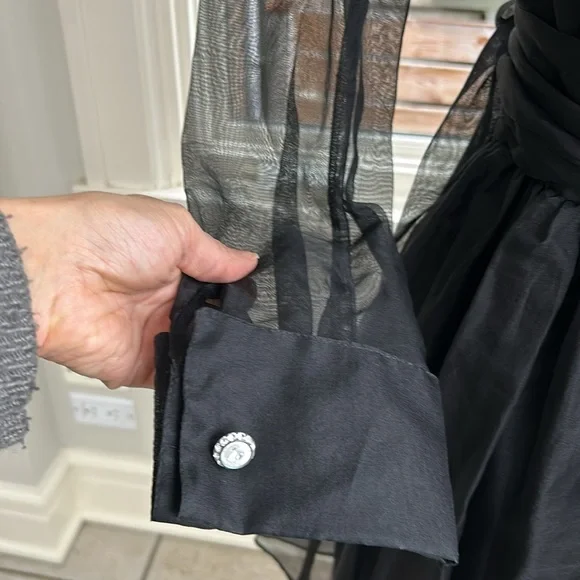 Vintage silk abs evening dress size 8 - Picture 4 of 13